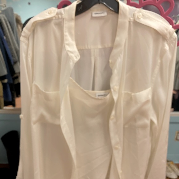 DKNYC Tops Dkny Long Sleeve See Through Shirt With Undershirt